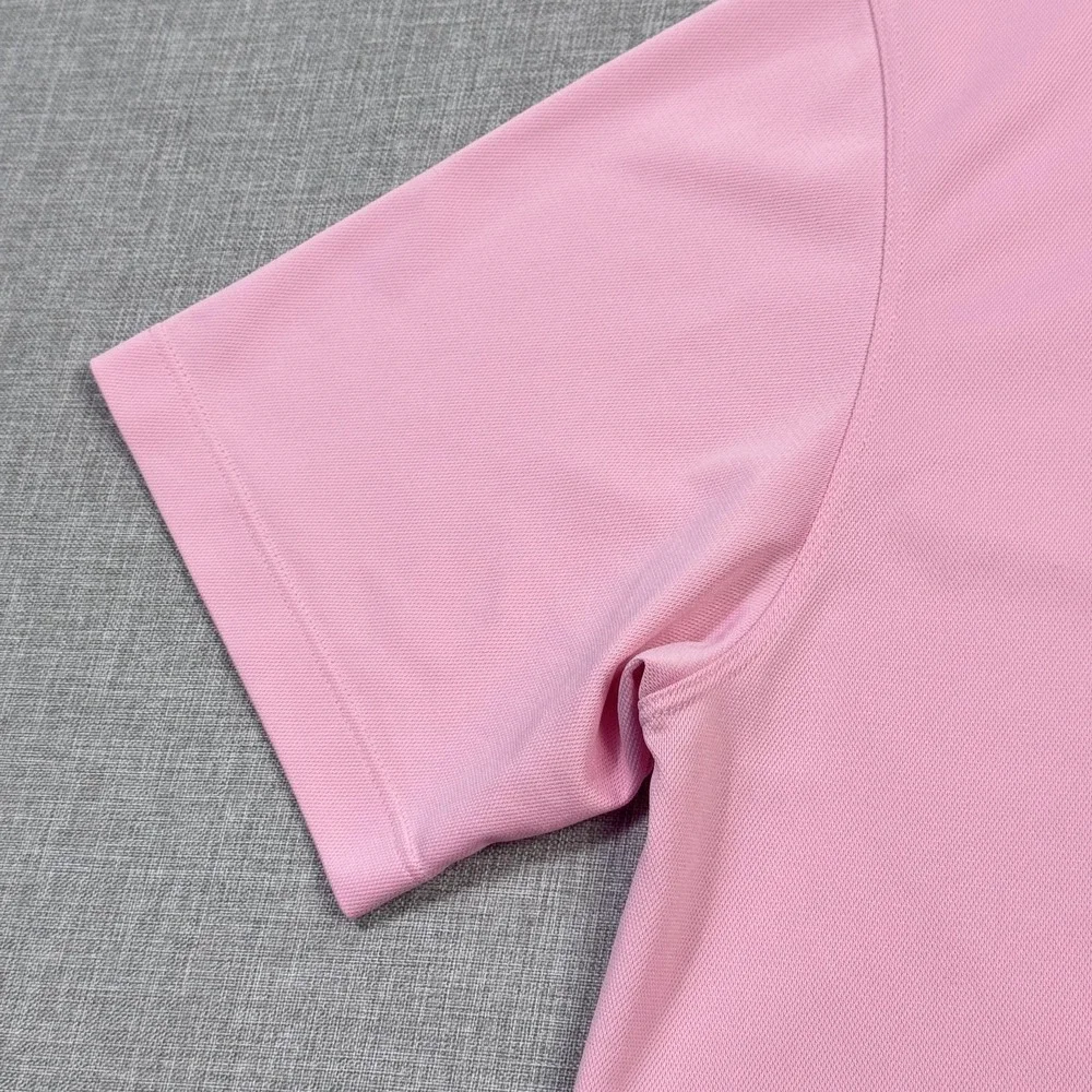Nike Calusa Pines Polo Golf Shirt Mens‎ Large Pink Dri-FIT Polyester Performance